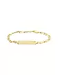Bracelet Identité Bébé plaque brossée rectangulaire Maille alternée