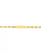 Bracelet Identité Bébé 18K plaque Rectangle Maille Grain de Café - Modèle léger