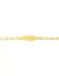 Bracelet Identité Bébé plaque Ovale Large Maille grain de café