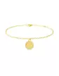 Bracelet Breloque Médaille Ange Penseur en Or