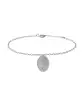 Bracelet Breloque Médaille Ovale Vierge en Or