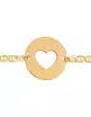 Bracelet Ajouré Centre Cœur Chaîne Marine Personnalisable pour Homme