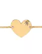 Bracelet Cœur Soleillé Chaîne Gourmette Personnalisable pour Homme