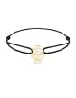 Bracelet Cordon Origami Tête de Mort en Or