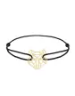 Bracelet Cordon Origami Loup en Or
