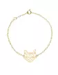 Bracelet Origami Chat en Or