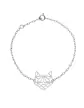 Bracelet Origami Chat en Or