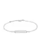 Bracelet Adolescent Plaque Rectangle Maille Marine en Or 18K Personnalisable