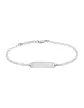 Bracelet Adolescent Plaque Rectangle Gravée Maille Marine en Or 18K Personnalisable