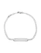 Bracelet Adolescent Plaque Rectangle Gravée Maille Marine en Or 18K Personnalisable