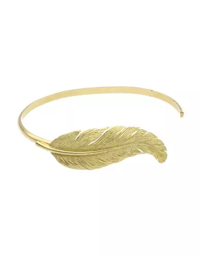 Bracelet Jonc Plume en Or 18K