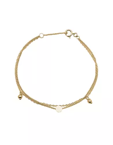 Bracelet Or jaune 18K Double Rang Boulier
