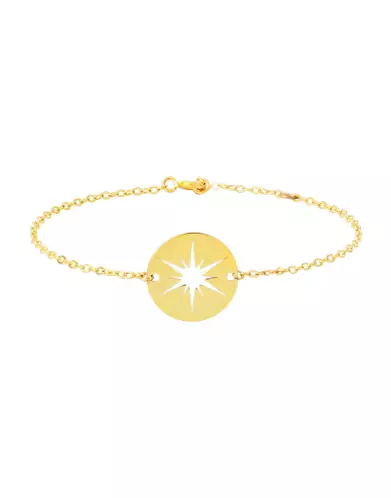 Bracelet Médaille Étoile Or