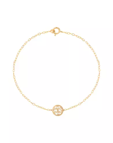 Bracelet Or jaune Filigrane Motif Rond