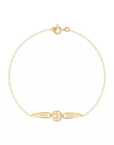Bracelet Or jaune Filigrane Motif goutte