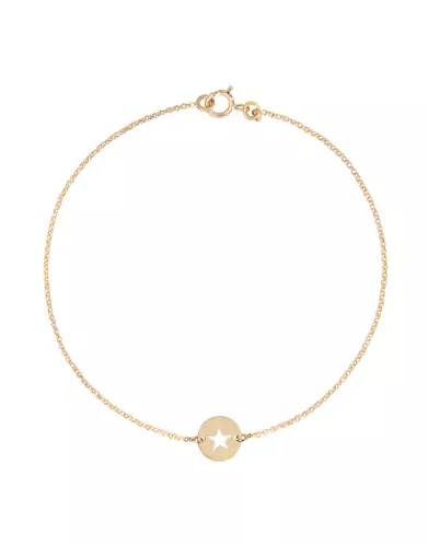 Bracelet Or jaune 18K Etoile Ajourée