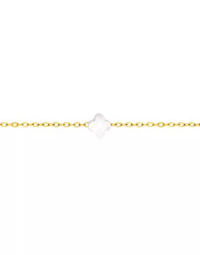 Bracelet Or jaune 18K Trèfle de Nacre