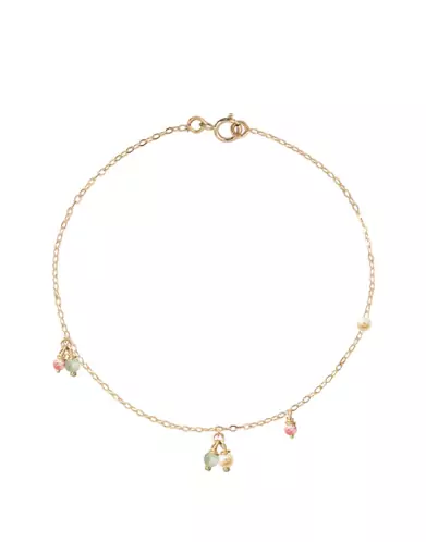 Bracelet Or jaune 18K Pampilles Pierres Fines Claires