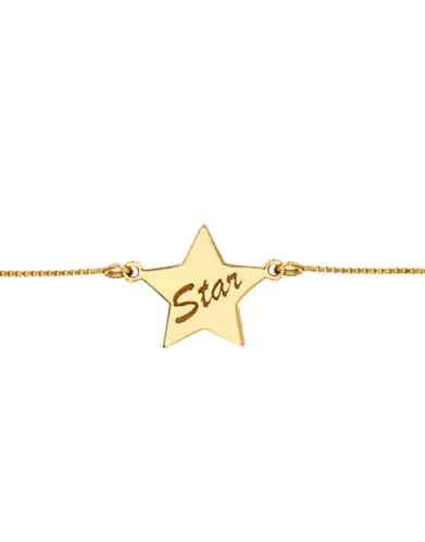 Bracelet Or jaune 18K Etoile 