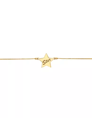 Bracelet Or jaune 18K Etoile 