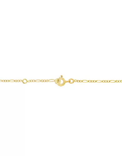 Bracelet Identité Bébé plaque rectangle soleil Maille alternée