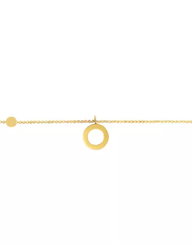 Bracelet or jaune 18K Géométrique Rond