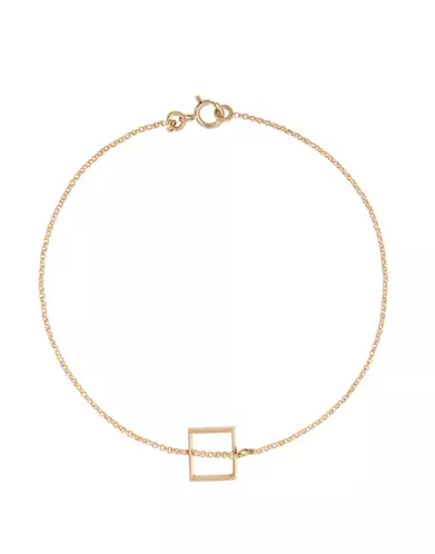 Bracelet or jaune 18K Géométrique Carré