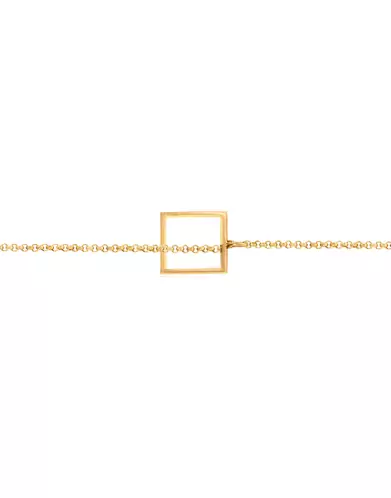 Bracelet or jaune 18K Géométrique Carré