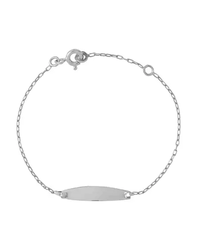 Bracelet Identité Bébé 18K Plaque Ovale