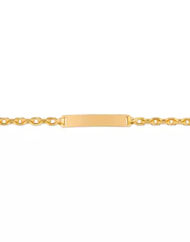 Bracelet Identité Bébé plaque rectangle chaîne forçat