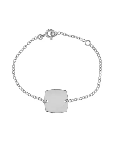 Bracelet Bébé Médaille Carrée à graver