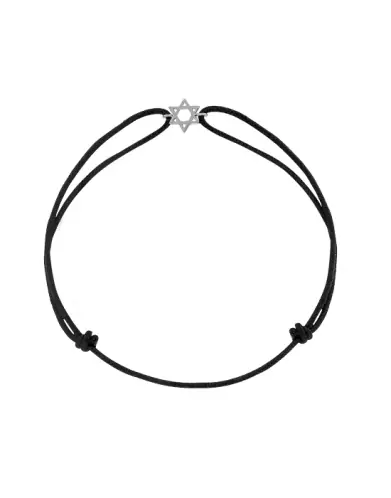 Bracelet Cordon Etoile de David en Or