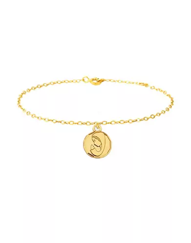 Bracelet Breloque Médaille Prière de la Vierge en Or
