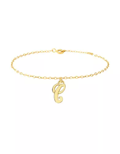 Bracelet Lettre Anglaise en Or Personnalisable