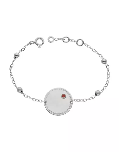 Bracelet Bébé Or Rubis à graver