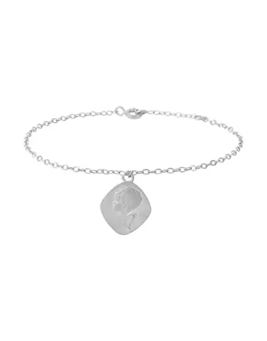 Bracelet Breloque Médaille Ange en Or