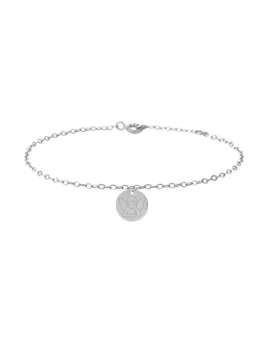 Bracelet Breloque Médaille Ange en Or