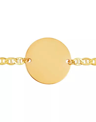 Bracelet Rond Chaîne Marine Personnalisable Or jaune