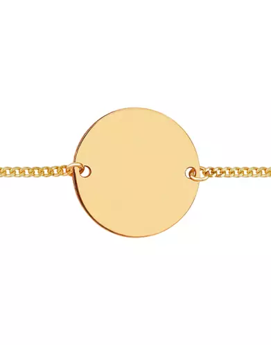 Bracelet Rond Chaîne Gourmette Personnalisable Or jaune