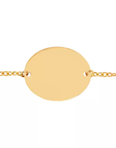 Bracelet Ovale Chaîne Forçat Personnalisable pour Homme