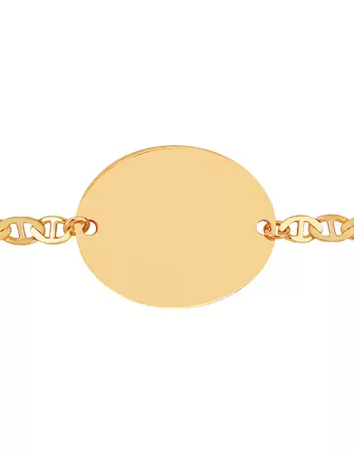Bracelet Ovale Chaîne Marine Personnalisable pour Enfant