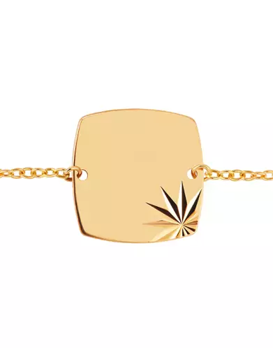 Bracelet Tonneau Soleillé Chaîne Forçat Or jaune
