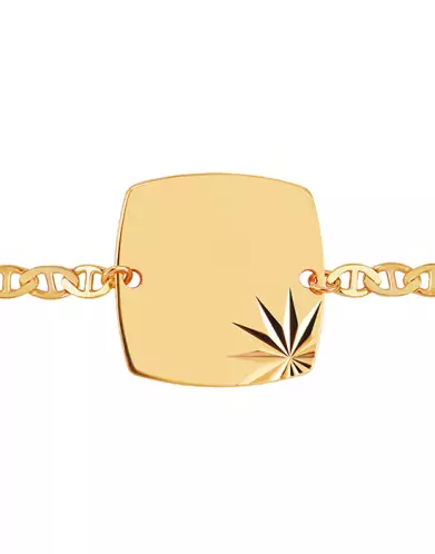 Bracelet Tonneau Soleillé Chaîne Marine Personnalisable pour homme