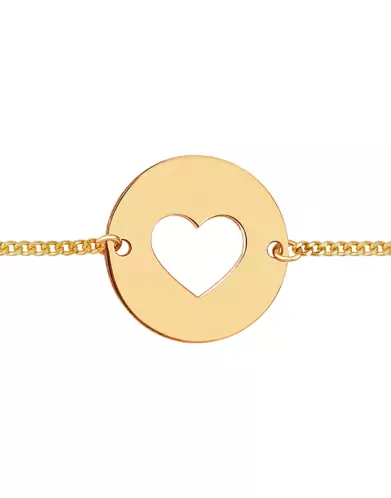 Bracelet Ajouré Centre Cœur Chaîne Gourmette Personnalisable pour homme