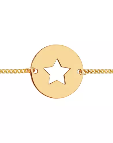 Bracelet Ajouré Centre Étoile Chaîne Gourmette Personnalisable pour homme