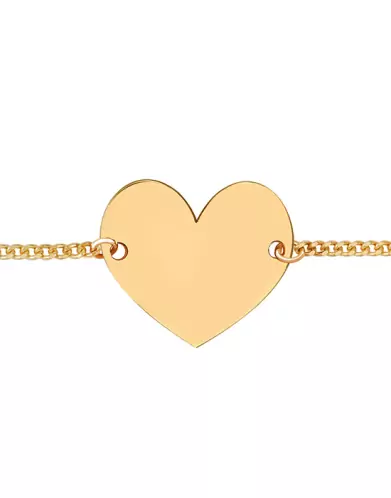 Bracelet Cœur Chaîne Gourmette Personnalisable pour Homme