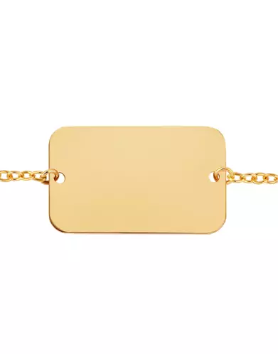 Bracelet Rectangle Chaîne Forçat Or jaune