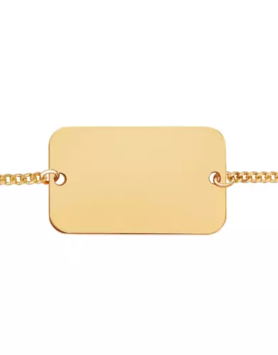 Bracelet Rectangle Chaîne Gourmette Or jaune
