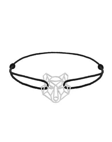 Bracelet Cordon Origami Loup en Or