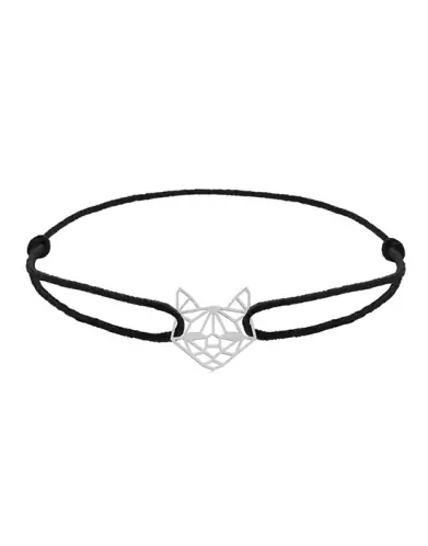 Bracelet Cordon Origami Chat en Or